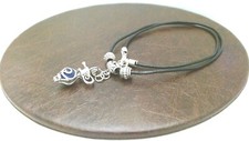 Genuine Beach Glass, Sea Glass Teapot Cage Locket, Pendant Leather Necklace