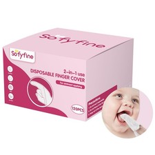 SOFYFINE 60 Counts Baby Tongue Cleaner and Oral 1 Count Pack of 60 , White