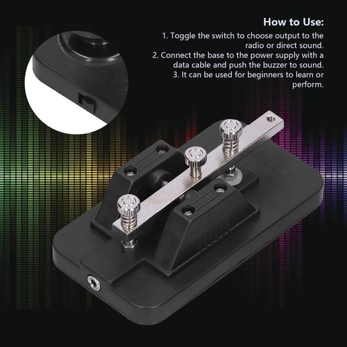 Morsetaste Telegraph Tapper Manual CW Practice Tool Trainer W / Buzzer❀ - Zdjęcie 10 z 22