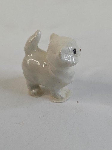 Statuina ceramica vintage Hagen Renaker micro gattino cuore bianco naso gatti coccolosi - Foto 6 di 10
