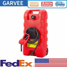 15 Gallon Fuel Caddy Heavy-Duty Fuel Tank with Manual Transfer Pump  10FT Hose