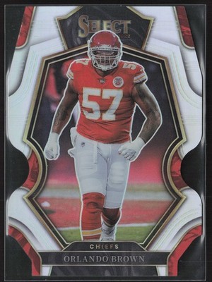 2022 Panini Select #151 Orlando Brown Silver Prizm Die Cut