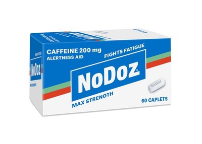 NoDoz 200mg Caffeine Pills Maximum Strength, 60 Caplets 60 Count (Pack of 1)