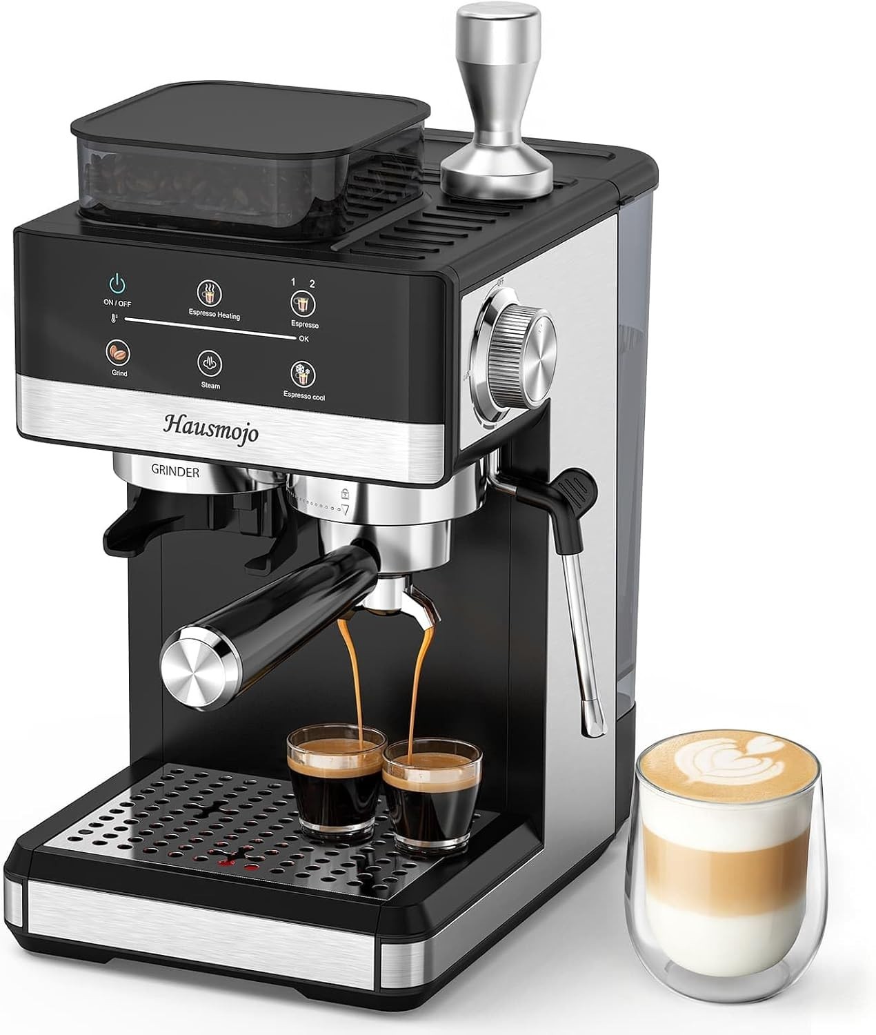 20Bar Expresso Coffee Machines with Milk Frother, Profession