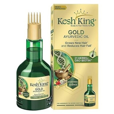 Kesh King Gold Ayurvedic Hair Oil 200ml With 21 Herbs & Gro Biotin Growth