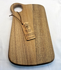  CLEARANCE SALE Handmade Acacia Charcuterie Tray Cutting Board 12"x6-3/4" NEW 