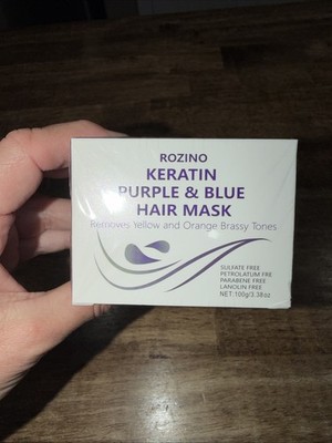 Rozino Keratin Purple/Blue Hair Mask Remove Yellow/Brass Tones 100g Conditioner