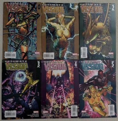 Ultimate Vision Part 0 & #1-5 Complete Series Mark Millar 2007 Marvel Comics Set