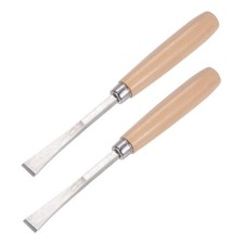 11mm Tip 6.5" Length Carbon Steel Flat Wood Carving Chisels 2pcs