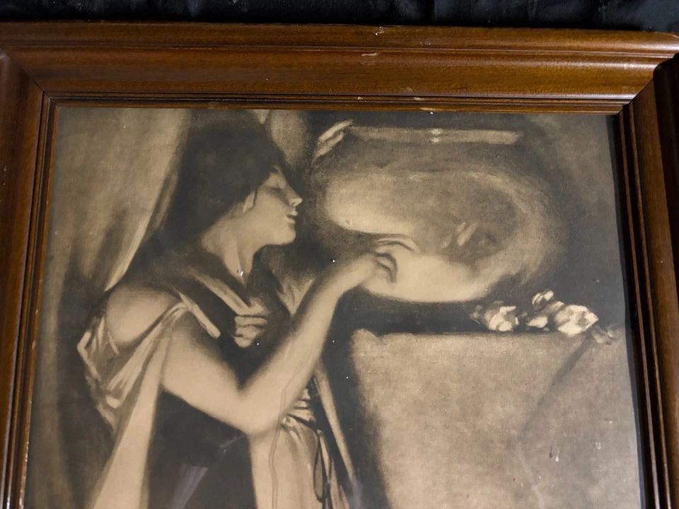 Isabella and the Pot of Basil  / John White Alexander / Print in 18"x31" frame - Image 2 of 4