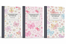 COMPOSITION NOTEBOOK WIDE RULED SET OF 3  BACK TO SCHOOL SUPPLY