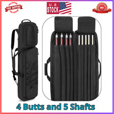 4X5 Pool Cue Case, Billiard Stick Carrying Case Holds 4 Butts and 5 Shafts