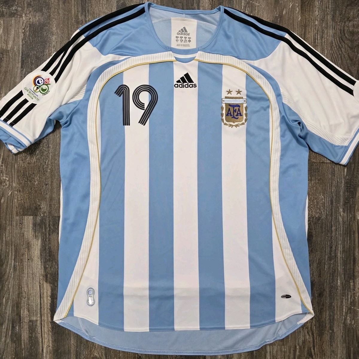 2006 Adidas Argentina Home Soccer Jersey Lionel Messi Men XL 9/10