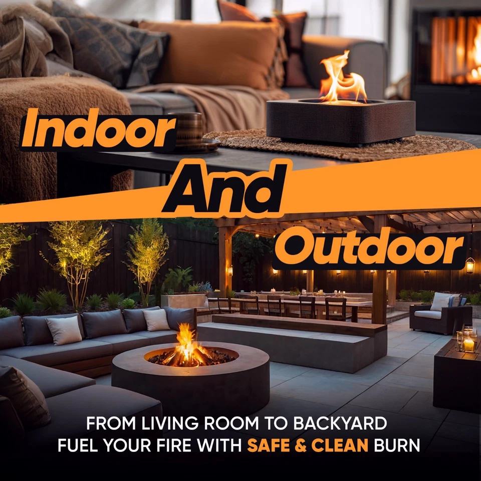 Combustible para chimenea de bioetanol 24 litros - Combustible de bioetanol de combustión limpia para mesa Foto 4 de 4