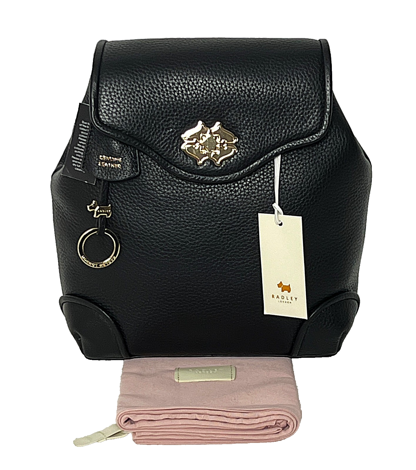 Radley Heirloom Place Medium Backpack Bag Black Leather New RRP £219