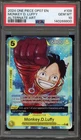 One Piece CCG Monkey.D.Luffy Alternate Art OP07-109 PSA 10 Gem Mint