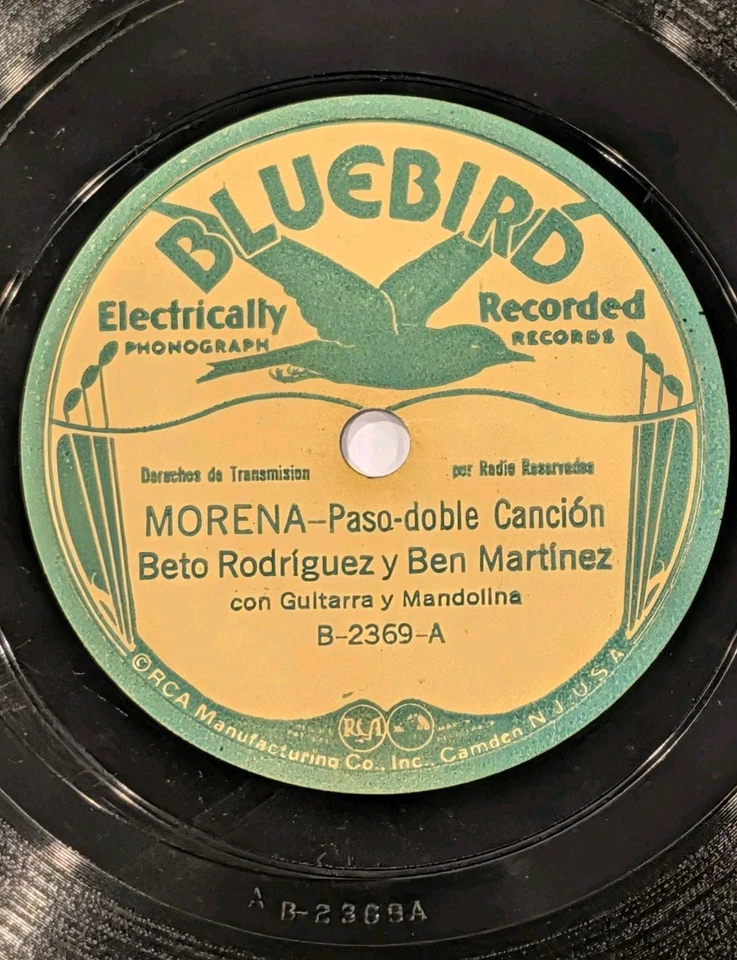 Beto Rodríguez & Ben Martínez – “Morena” / “Rival” – Bluebird B-2369 (1937) –... - Image 2 of 4