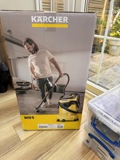 Image of Karcher WD5  Yellow Wet and Dry Vacuum Cleaner 4 bags included. 
