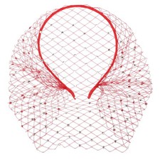 Fascinator Headband with Mesh Veil - Tea Party Accessories for Women - Birdcage