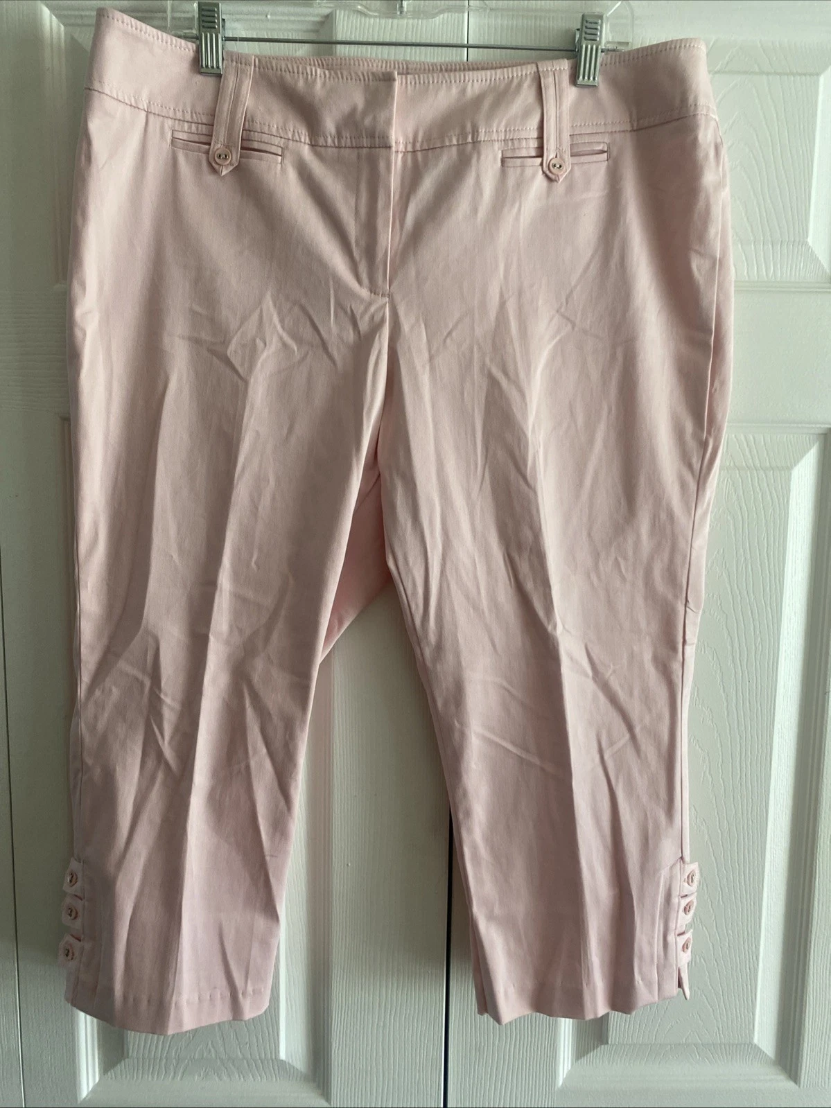 Tribal Womens 14 Pink Straight Leg Capri Pants