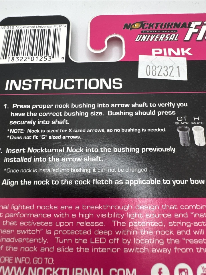 Archery Nockturnal NT312 Universal Fit Pink Nock System - Pack of 3 - Image 3 of 4