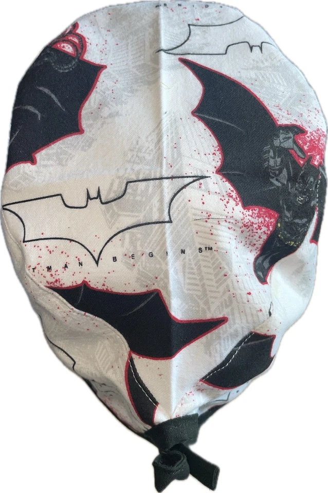 DC Comics Batman Blanco FLANELA Sombrero Exfoliante Gorra Quimio LEER DESCRIPCIÓN Foto 4 de 4