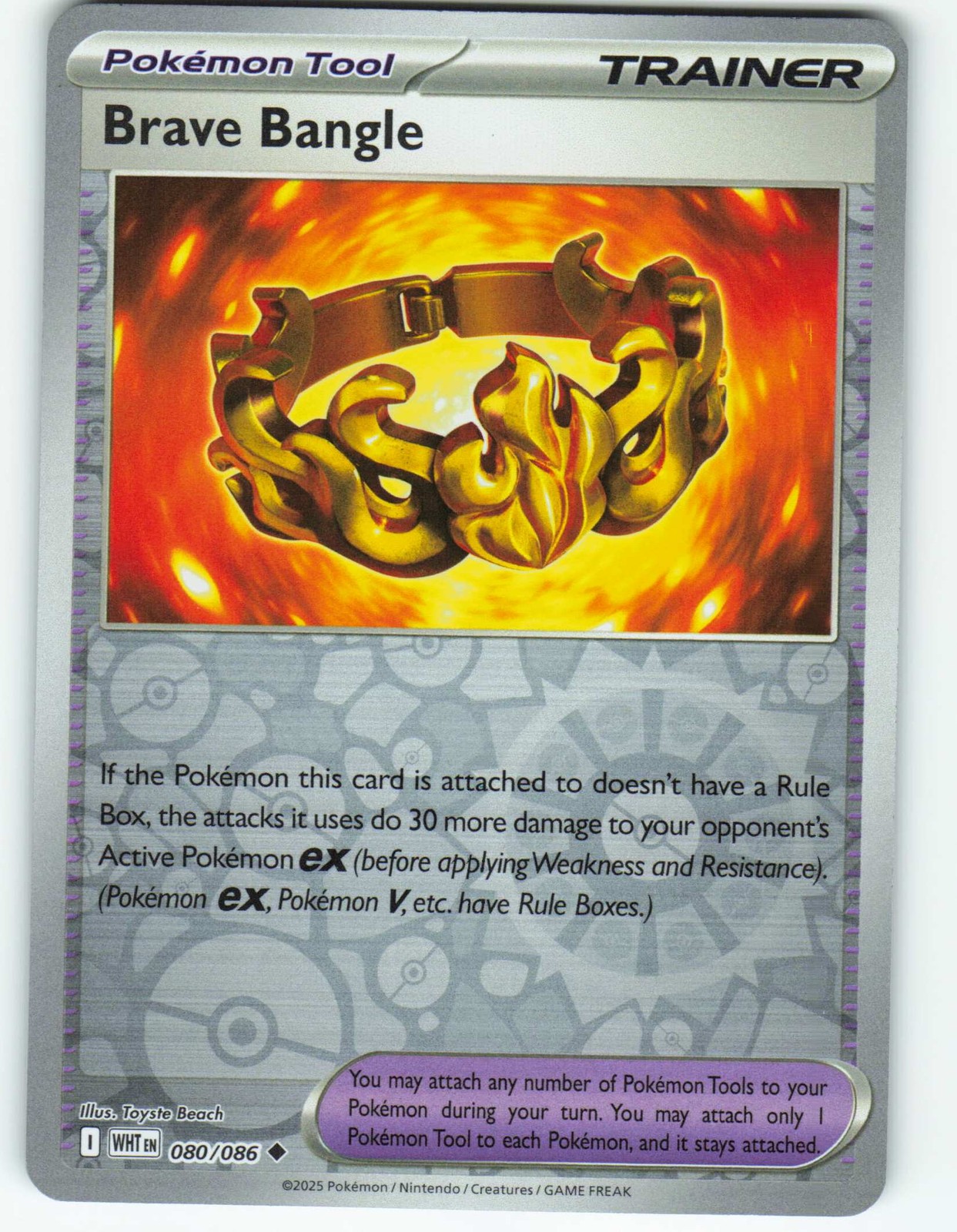 Brave Bangle - Reverse - 80/86 White Flare - Pokémon TCG - 2025