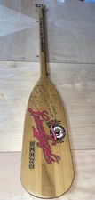 Signed Jake Leinenkugel's Brewery Wood Canoe Paddle 47" Legend Of The Northwoods