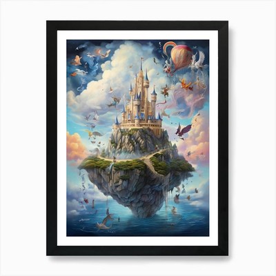 Disney Schloss 1 Kunstdruck gerahmt Wandbild Poster Leinwanddruck Bild