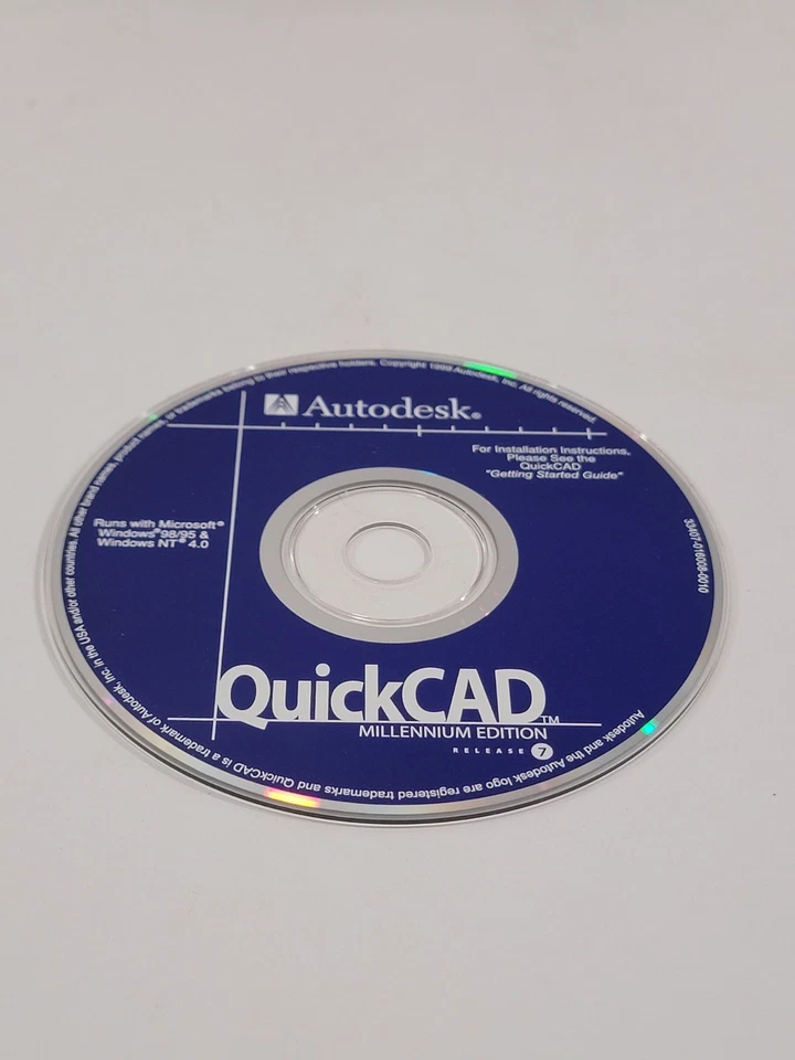 Autodesk QuickCAD PC CD-ROM Software, Millennium Edition - Disc Only - Image 2 of 4