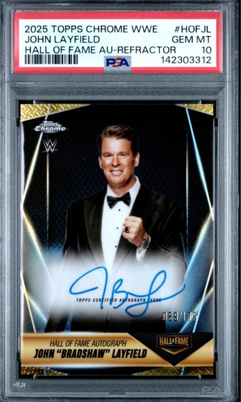 2025 TOPPS CHROME WWE -- John Layfield HOF AU-Ref -- AUTO /175 -- PSA 10