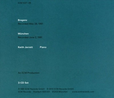KEITH JARRETT - CONCERTS: BREGENZ/MNCHEN [3-CD SET] NEW CD