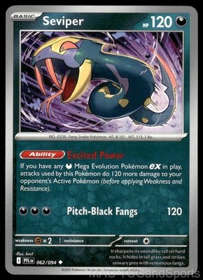 Seviper 062/094 Phantasmal Flames Pokemon TCG NM