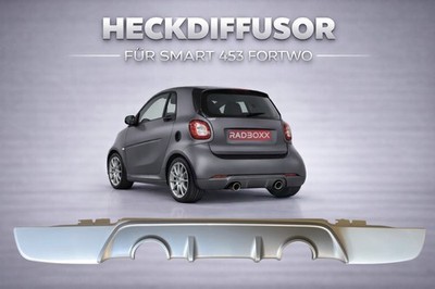HECKBLENDE DIFFUSOR 2-LOCH KOMPLETT für Smart 453 Brabus ForTwo geeignet WEISS