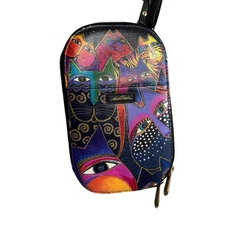 Laurel Burch Faux Leather Monarque Cat Print Crossbody Bag Women's Multicolor