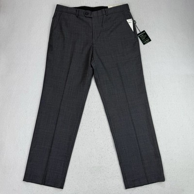 Lauren Ralph Lauren Dress Pants Mens 34x30 Ultra Flex 100% Wool Gray (FLAW READ)
