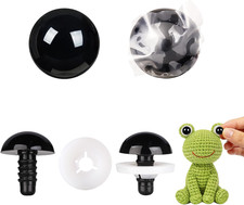 Upgraded Safety Eyes for Crocheting 15mm 40pcs Scratch-Resistant Black Crochet E