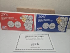 2004 P&D US Mint Uncirculated Coin Set Sealed in Mint Box U04