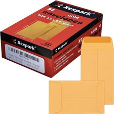 500 PCS 7 Coin Envelopes, 3.5 x 6.5 inches 500 3.5 x 6.5 , Brown