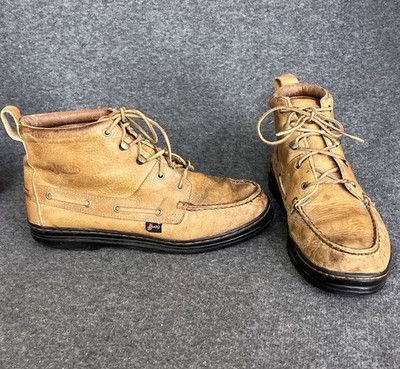 Justin Grizzly Chukka Boots 995 Mens 9.5 M Tan Leather Ankle Work