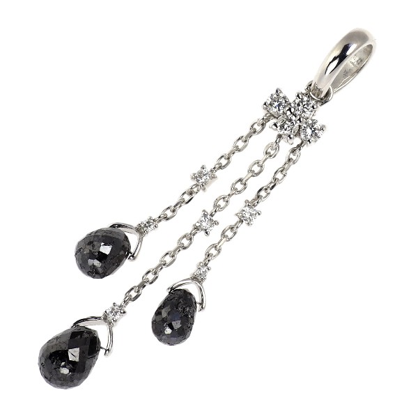 アクセサリー necklace black diamond  k18 wg K18WG black diamond necklace Black diamond:20.0ct Chain:45