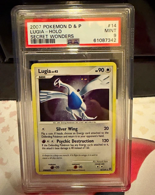 Pokemon 2007 D&P Secret Wonders Lugia Holo Rare 14/132 PSA 9