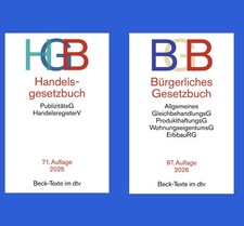 BGB 97.Auflage 2026 + Handelsgesetzbuch HGB 71. Auflage 2025