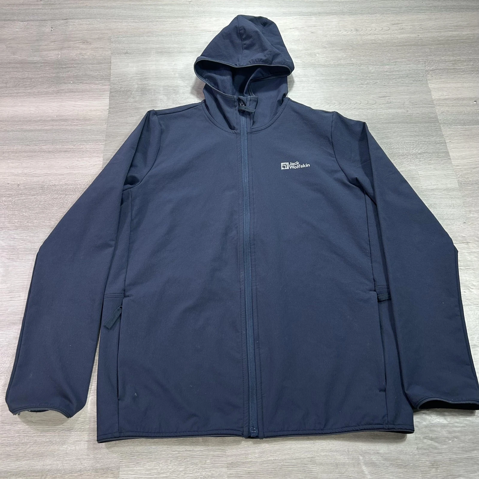 Jack Wolfskin Jacket Youth Large Blue Softshell Hooded Full Zip Outdoor
Opens in a new window or tab