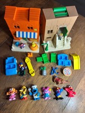 Vintage The 1-2-3 Sesame Street 18 piece Playset 6 Bonus Figures
