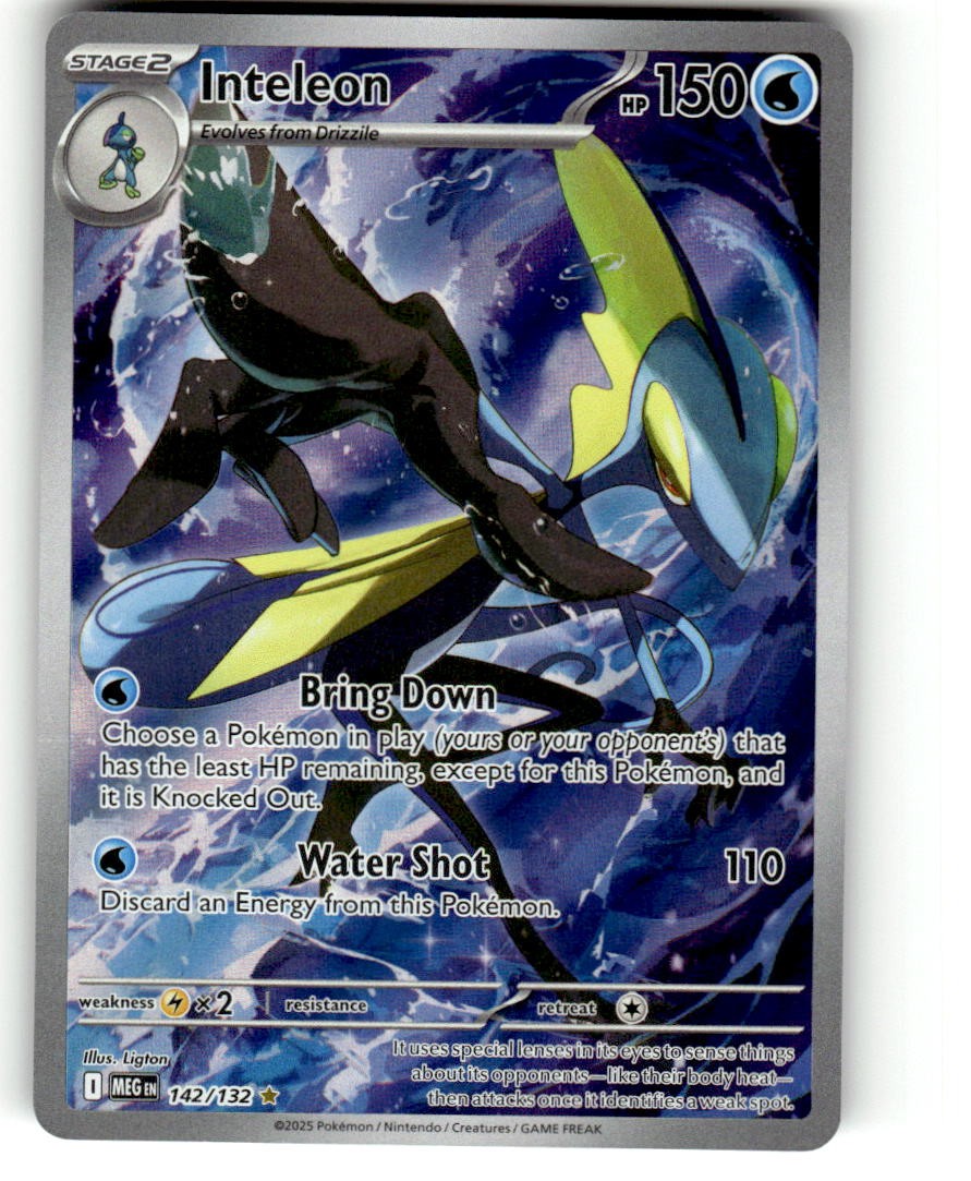 Pokemon TCG ME01: Mega Evolution #142/132 Inteleon NM