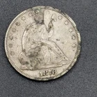 1876 Seated Liberty Half Dollar 90% Silver Philadelphia Mint 50C IN GOD WE TRUST