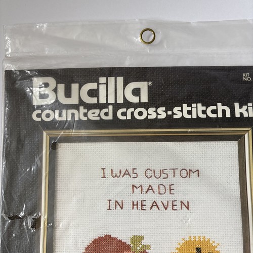 Vintage Bucilla Made In Heaven Counted Cross Stitch Kit 48738 8x10 Little Girl - Picture 3 of 6