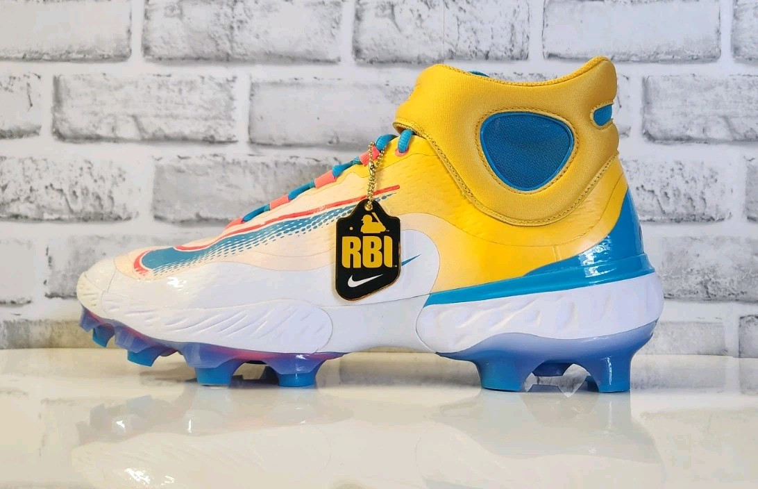 Men's Nike Alpha Huarache PE Baseball Cleats Sample NY Mets HJ7965-700 Size  15