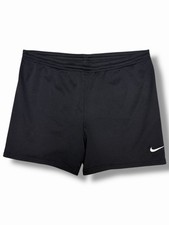 Vintage 1990s Nike Mens Black Mesh Athletic Gym BasketBall Shorts Swoosh Logo L